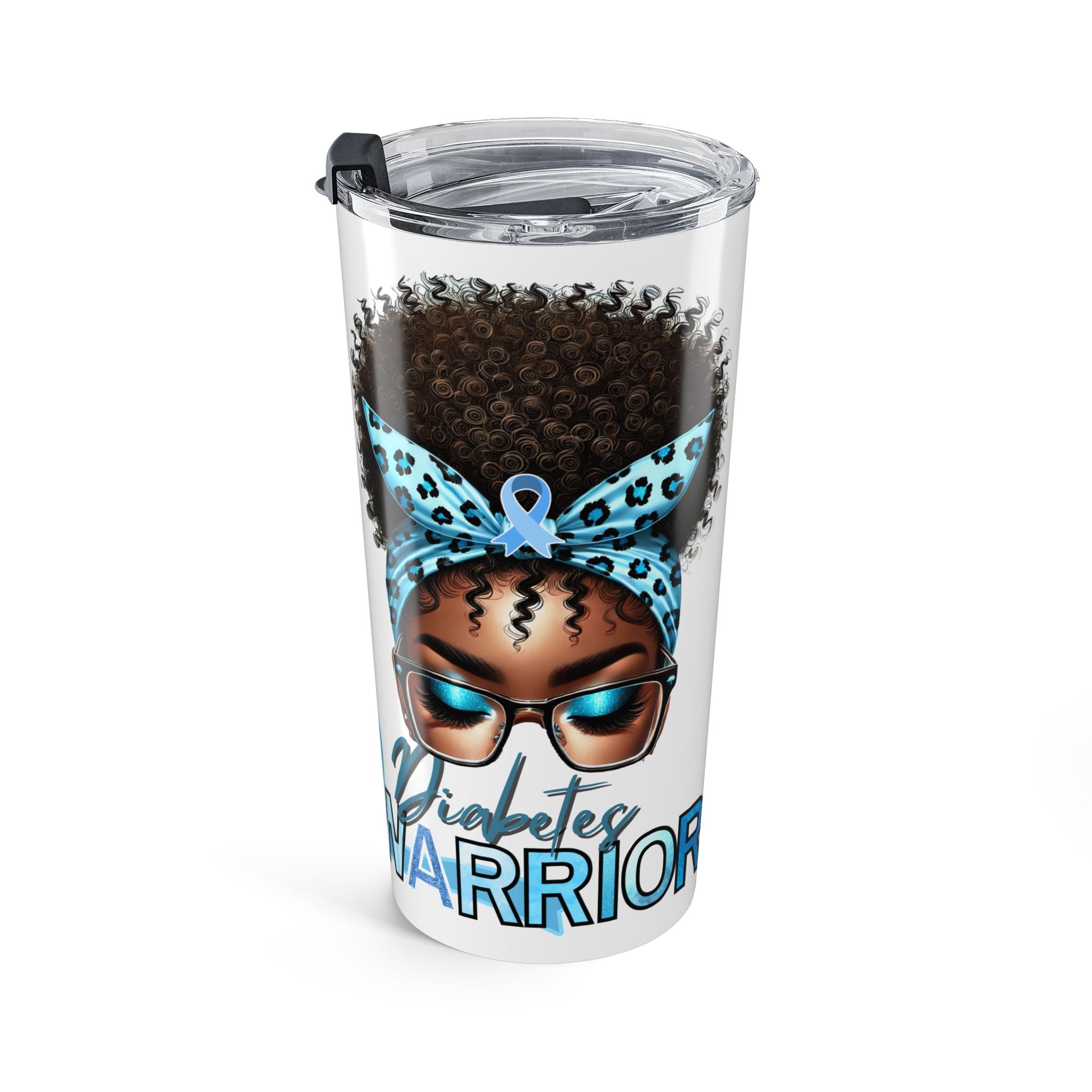 20oz Awareness Tumbler — Blue Ribbon Mom/Warrior Design