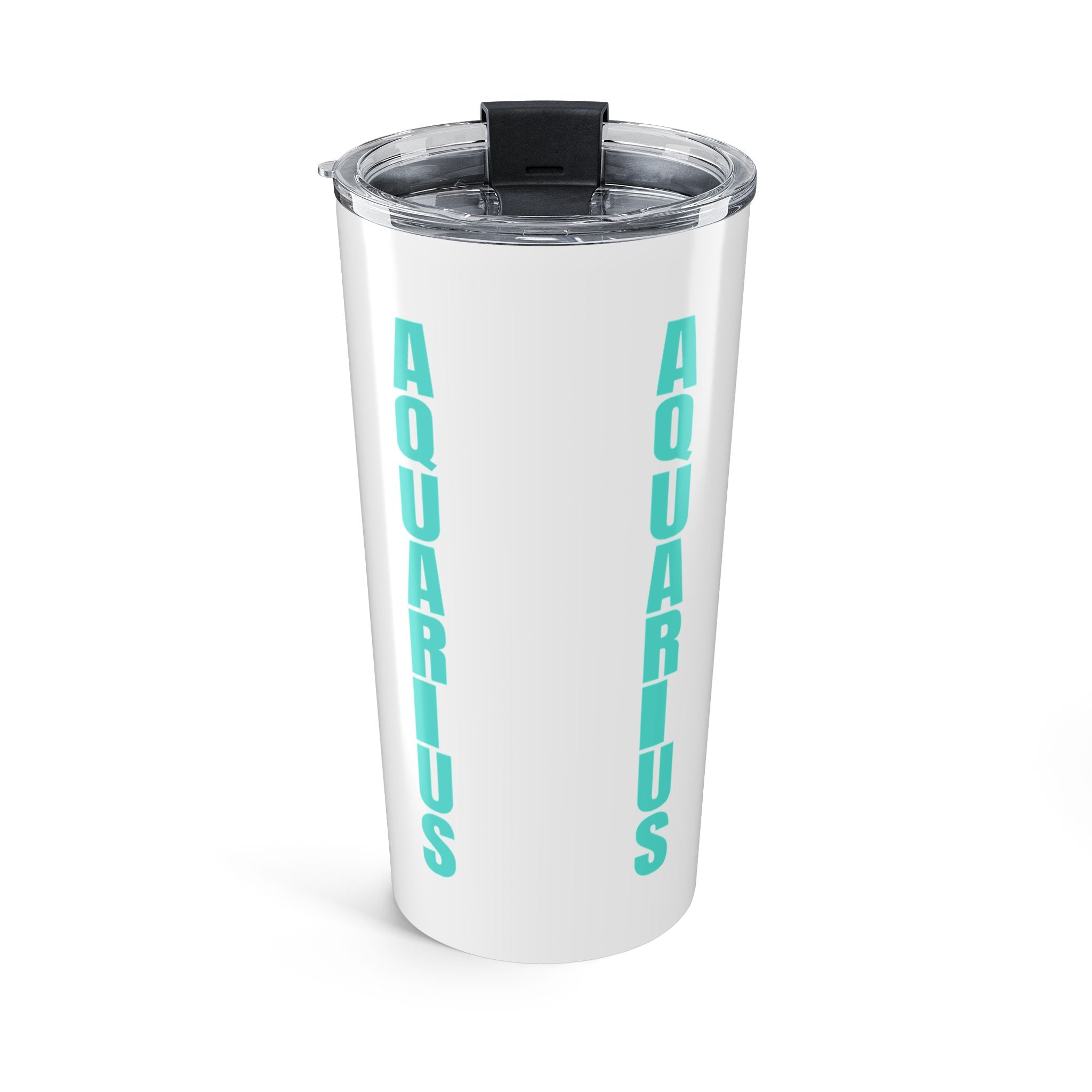 20oz Aquarius Tumbler – Afro Puff Design with Teal Leopard Headband & Sunglasses