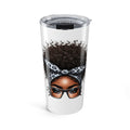 Cancer Zodiac 20oz Tumbler — Curly Afro Woman Design