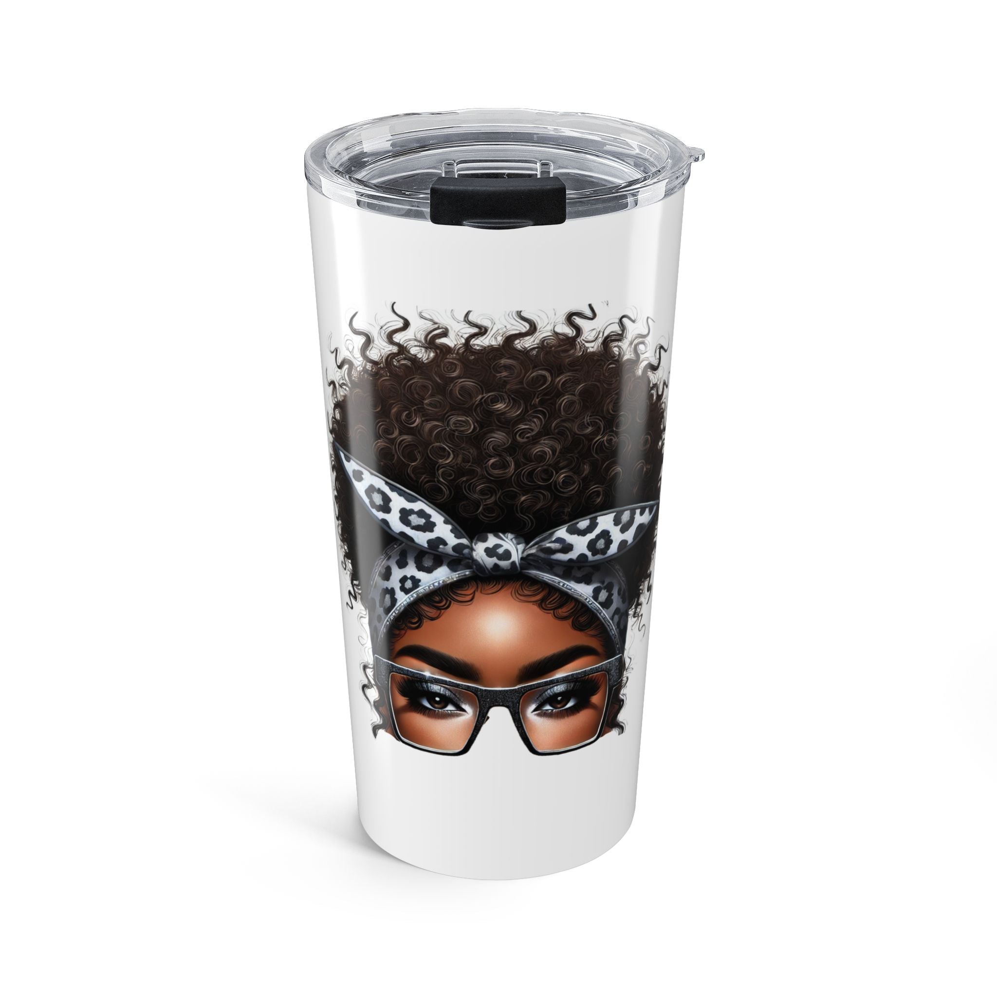 Cancer Zodiac 20oz Tumbler — Curly Afro Woman Design