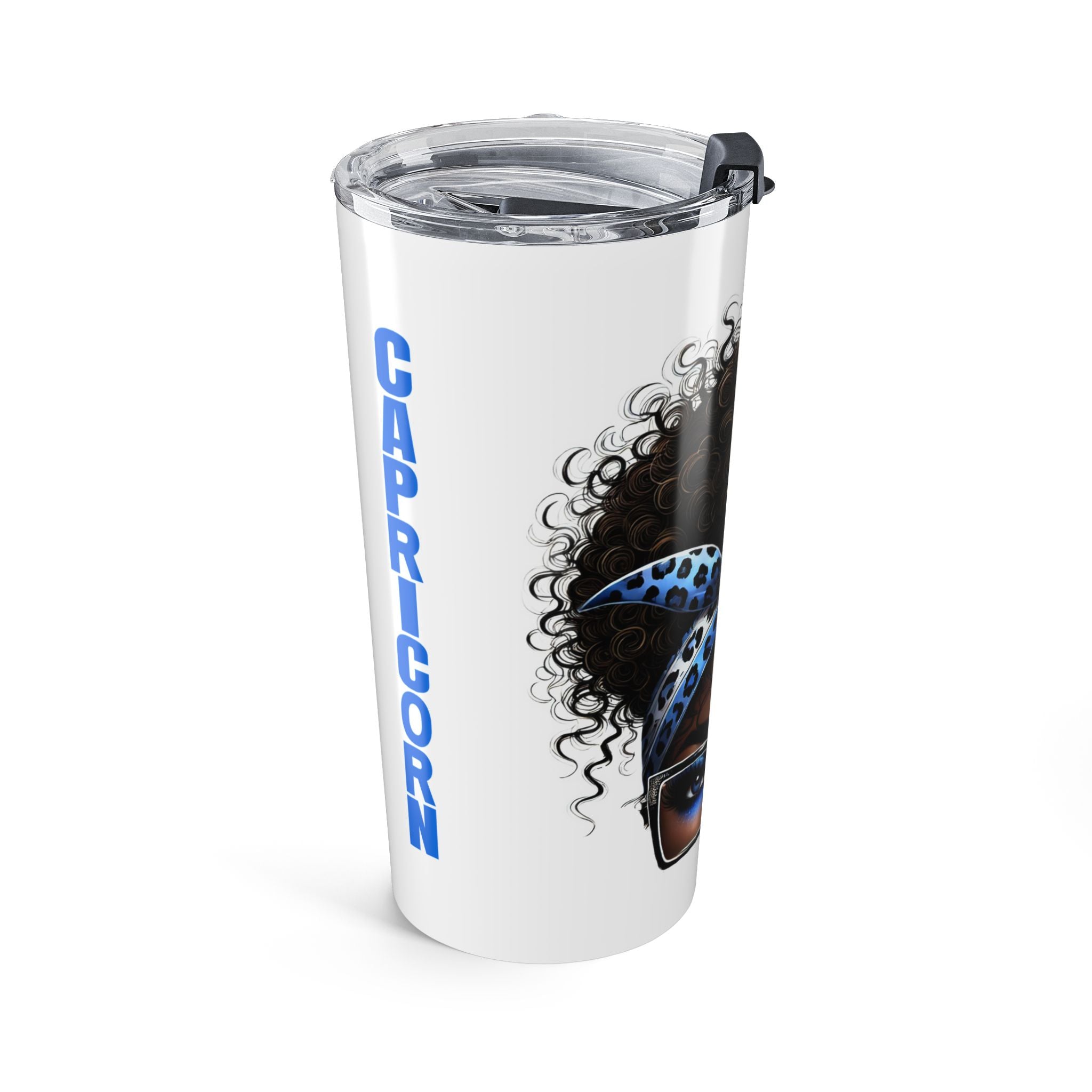 Capricorn Afro Girl 20oz Tumbler – Zodiac Coffee Travel Cup