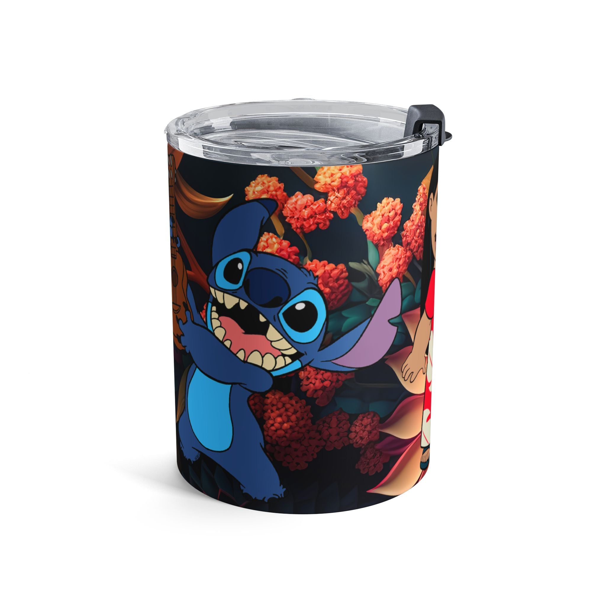 10oz Character Tumbler — Cute Lilo & Stitch Hawaiian Travel Cup