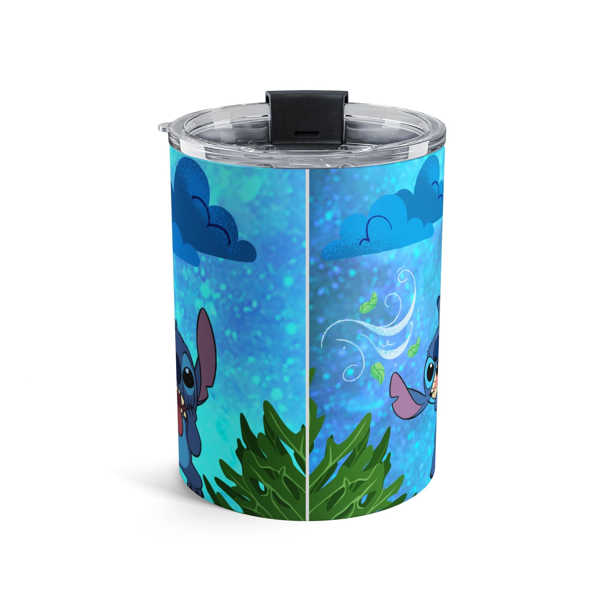 Cute Blue Stitch-Inspired Travel Cup
