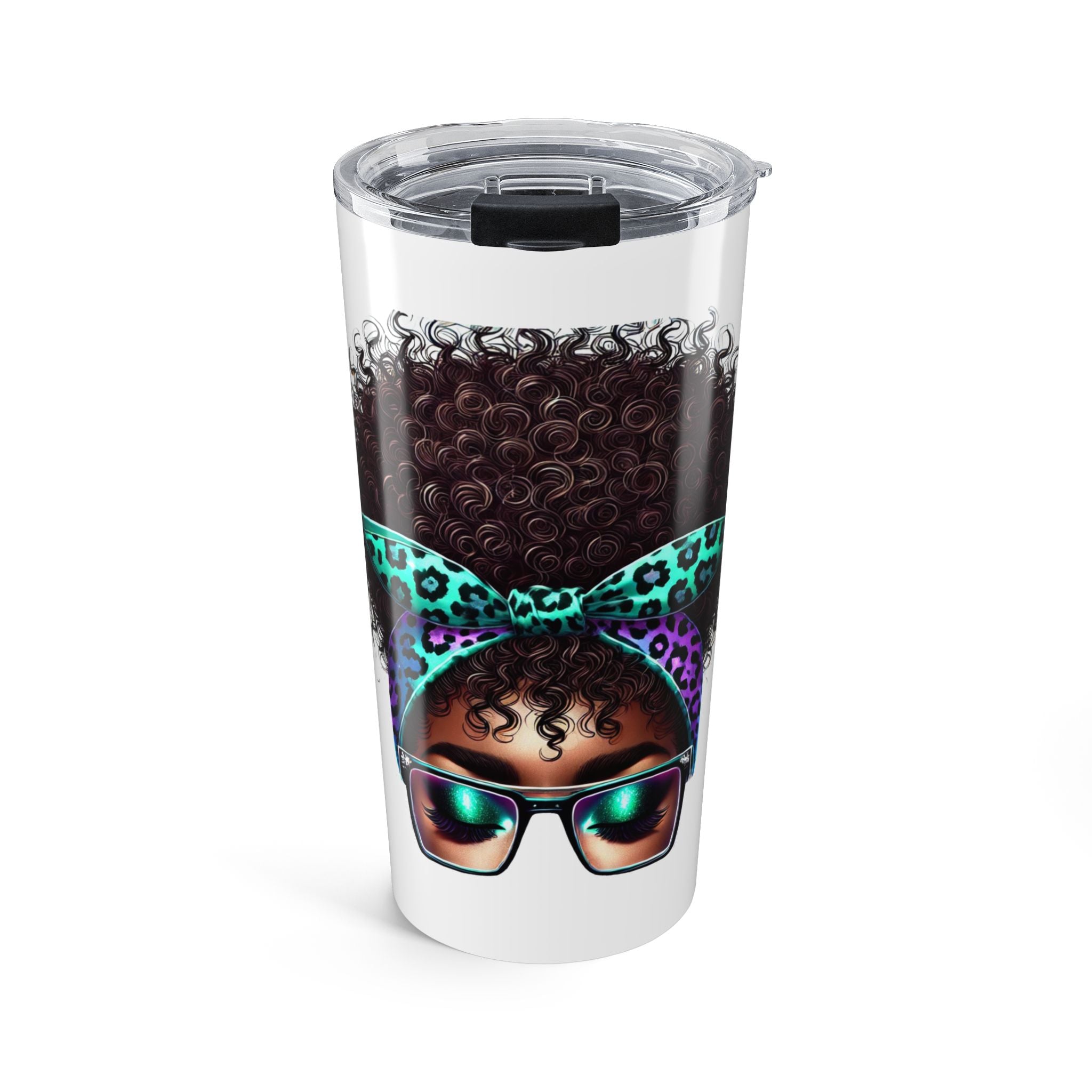 Scorpio 20oz Stainless Steel Tumbler – Zodiac Coffee Cup with Curly Hair Girl Design
