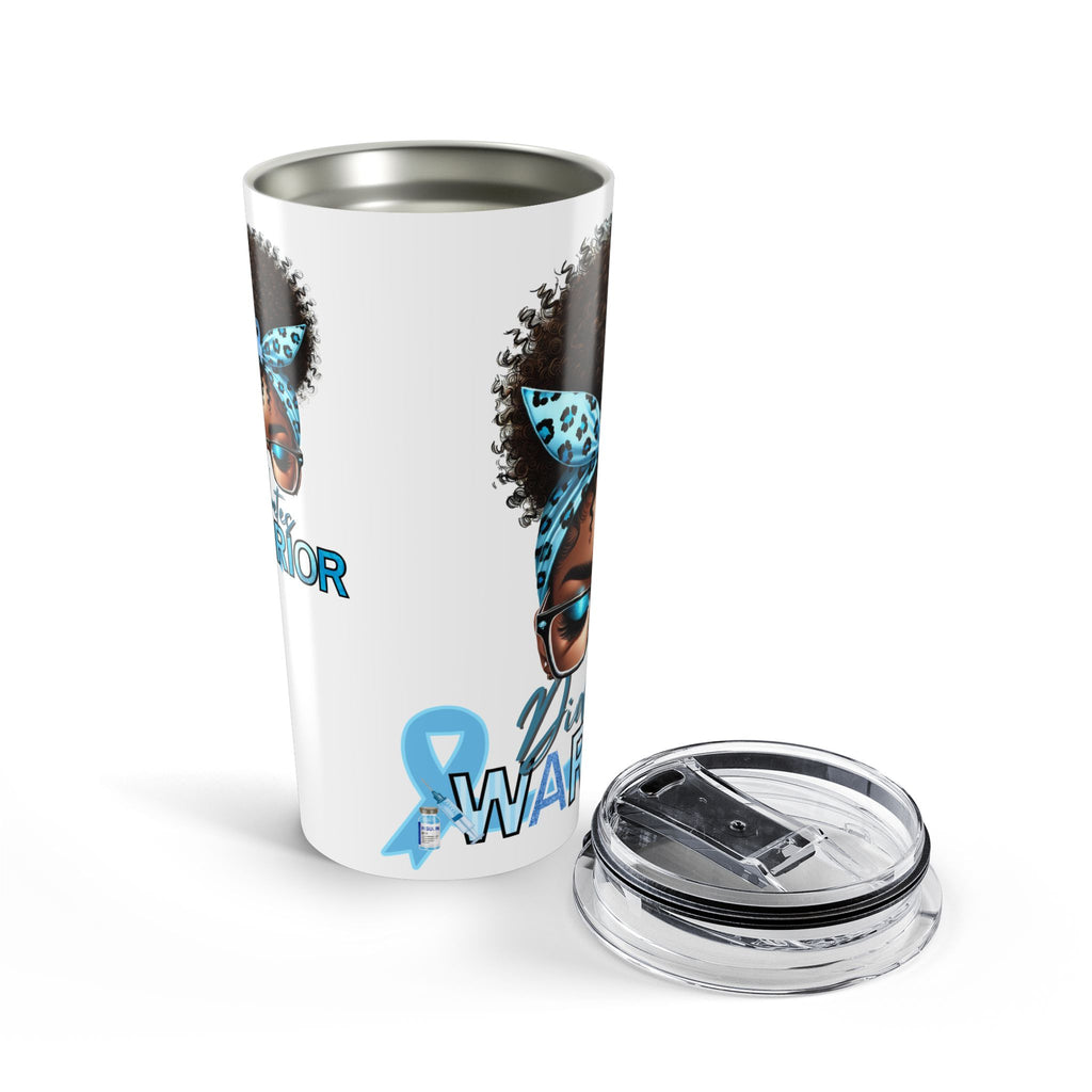 20oz Awareness Tumbler — Blue Ribbon Mom/Warrior Design
