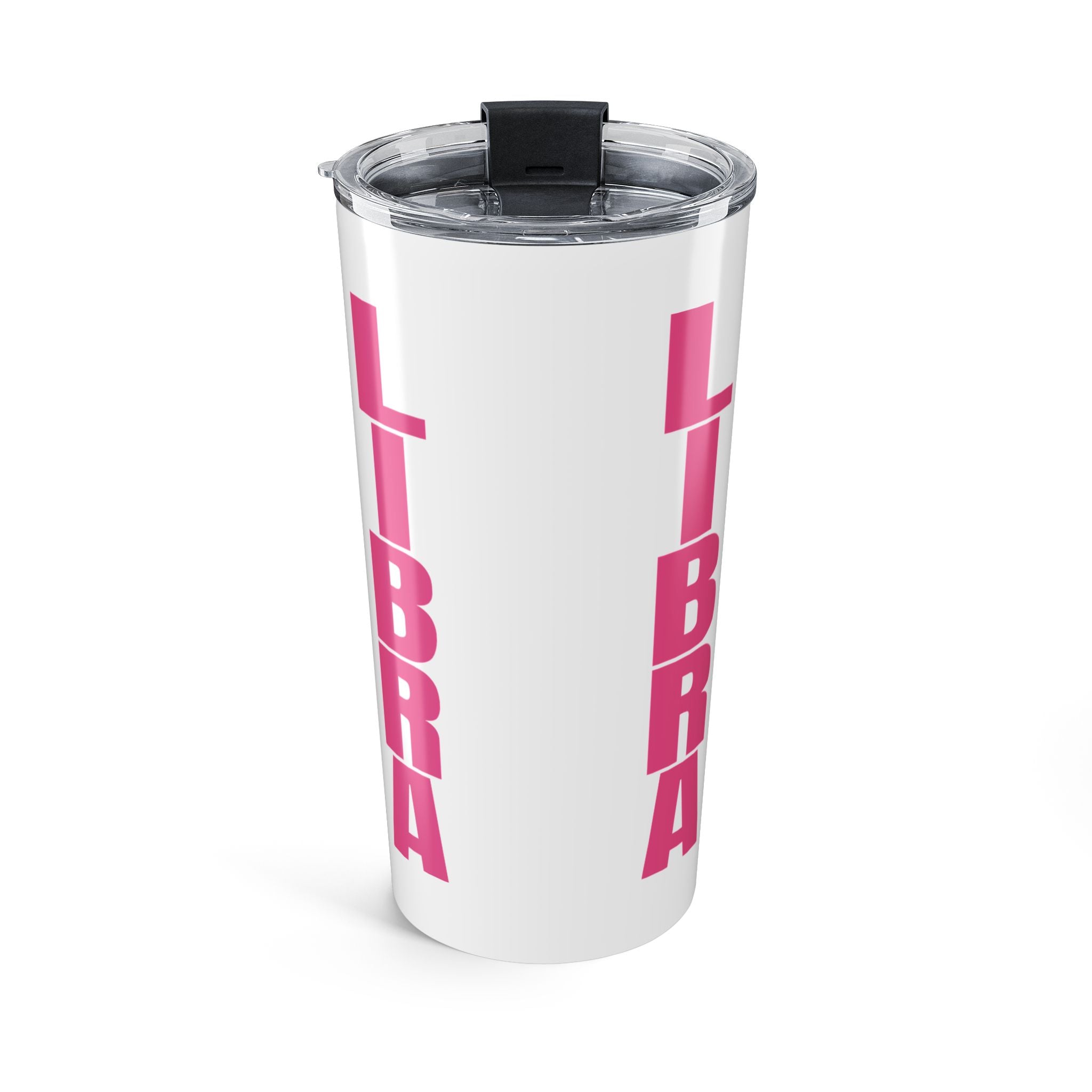 Libra Tumbler 20oz — Pink Leopard Headwrap Zodiac Travel Mug