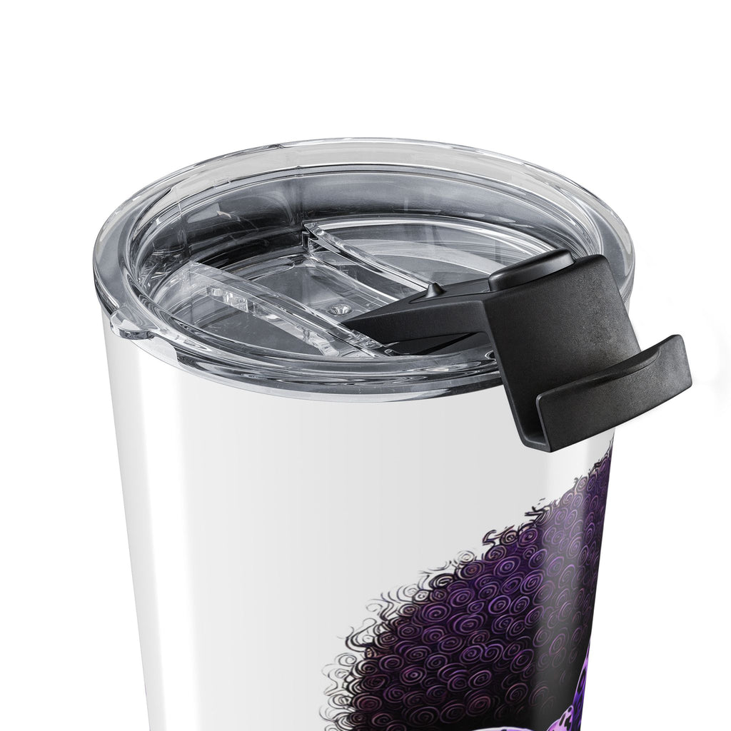 20oz Tumbler - Purple Afro Sagittarius Design