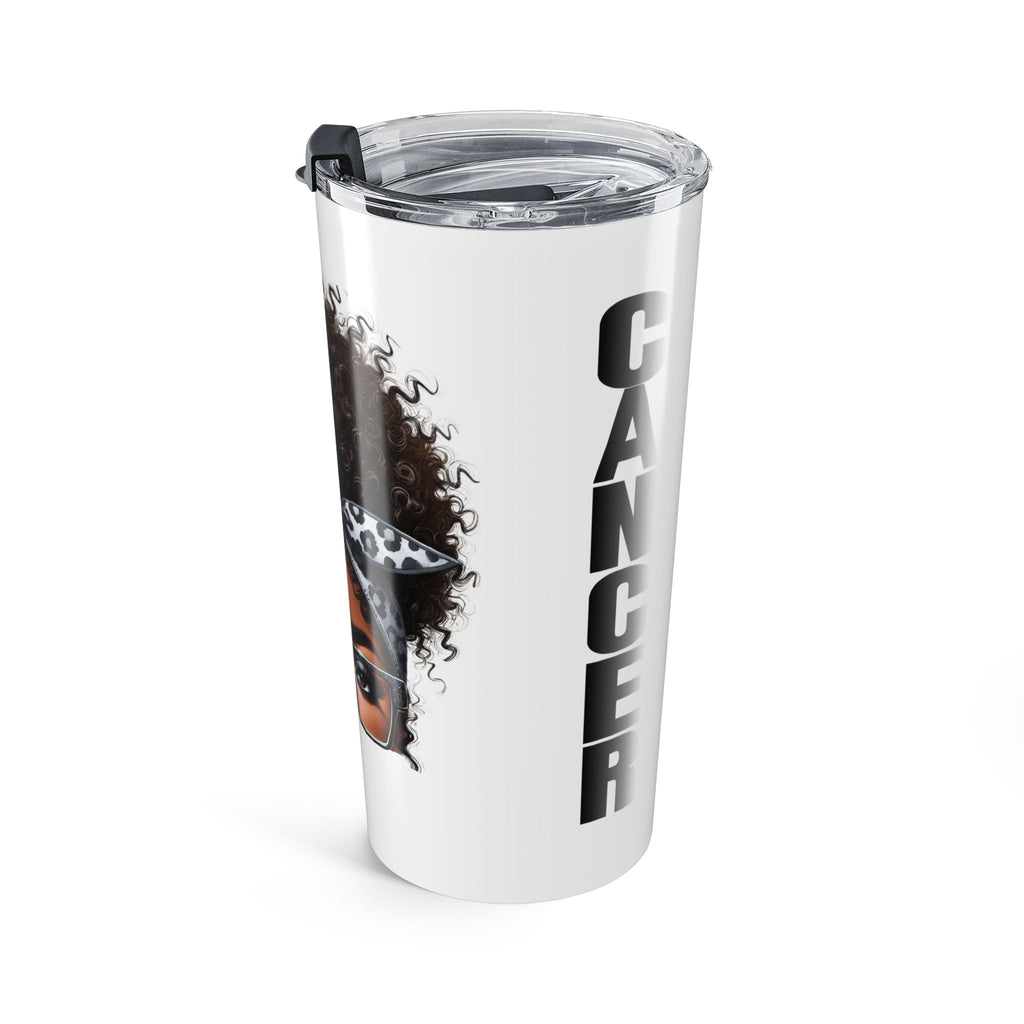 Cancer Zodiac 20oz Tumbler — Curly Afro Woman Design