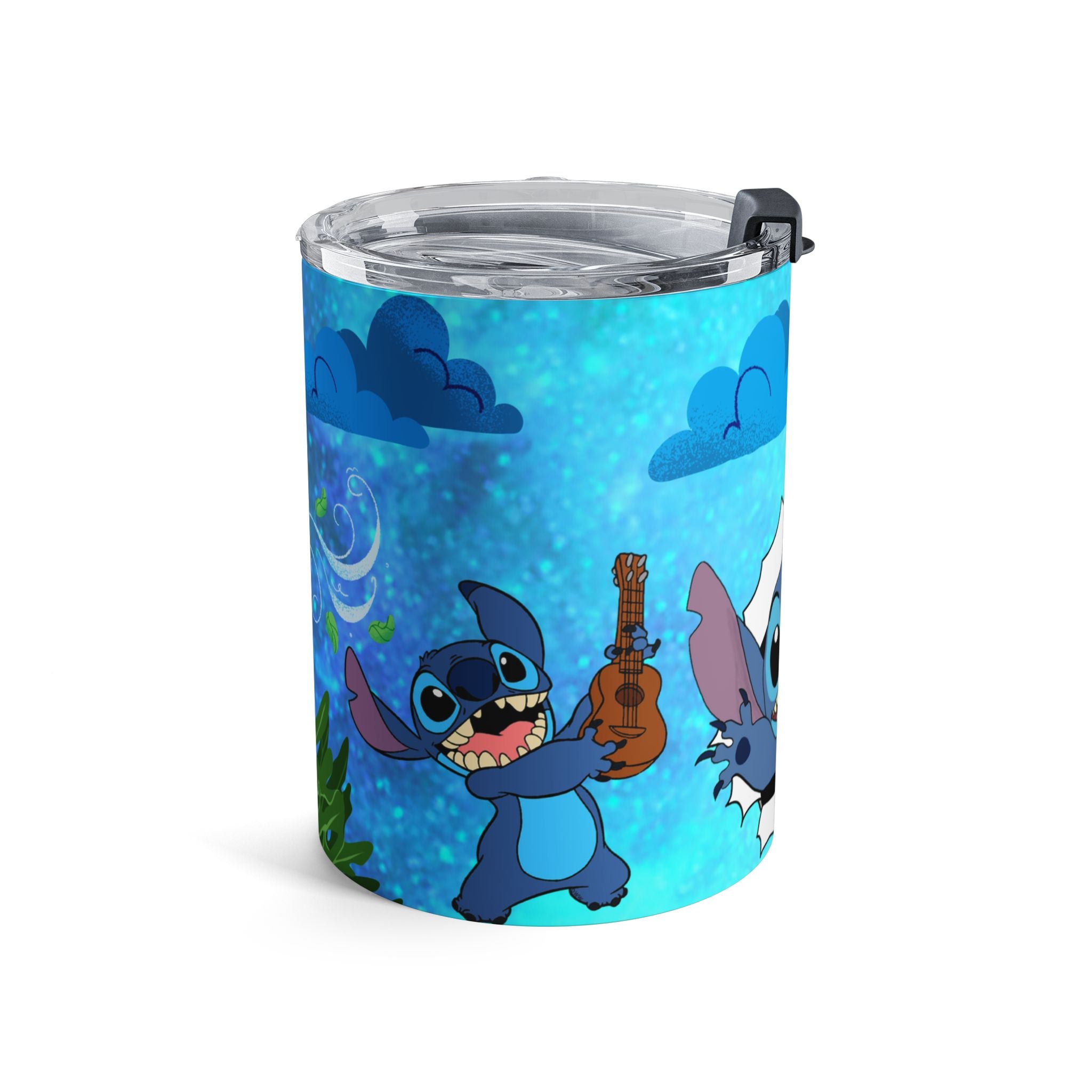 Cute Blue Stitch-Inspired Travel Cup