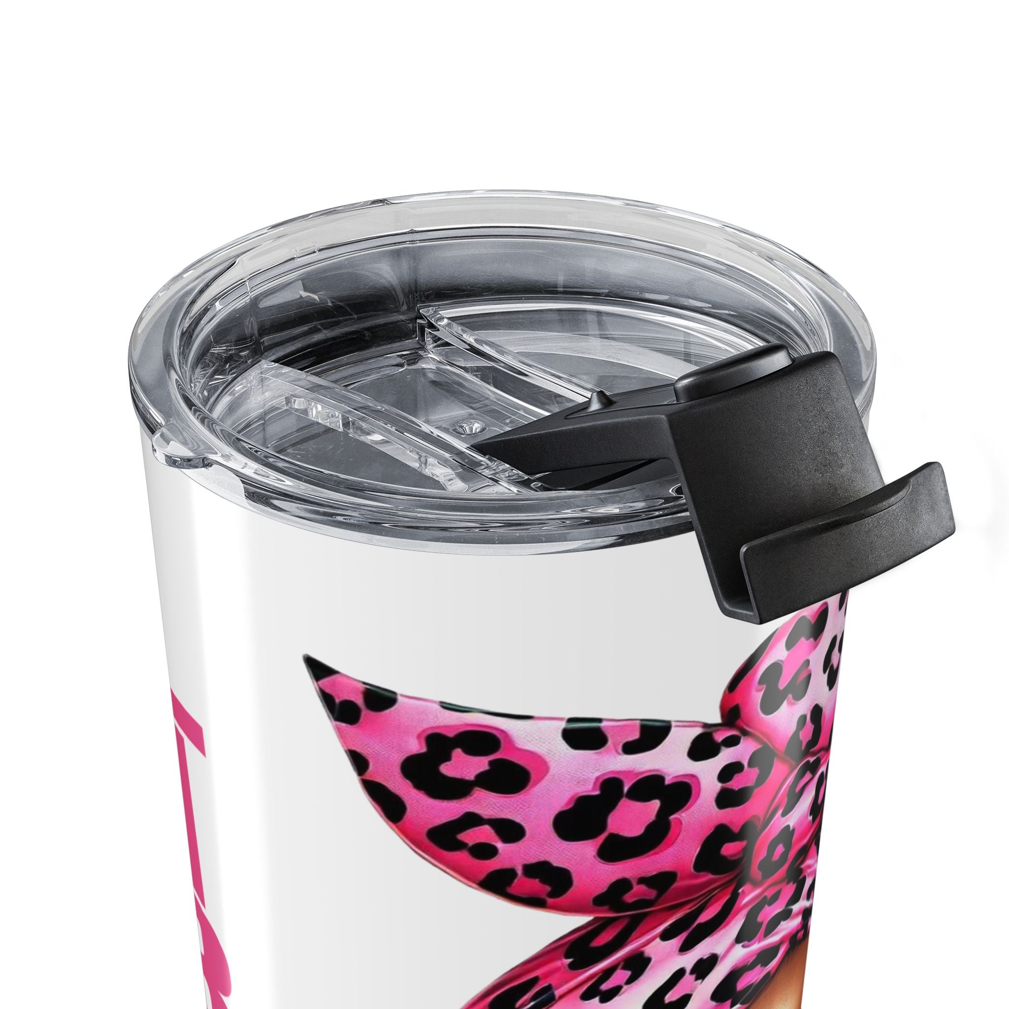 Libra Tumbler 20oz — Pink Leopard Headwrap Zodiac Travel Mug