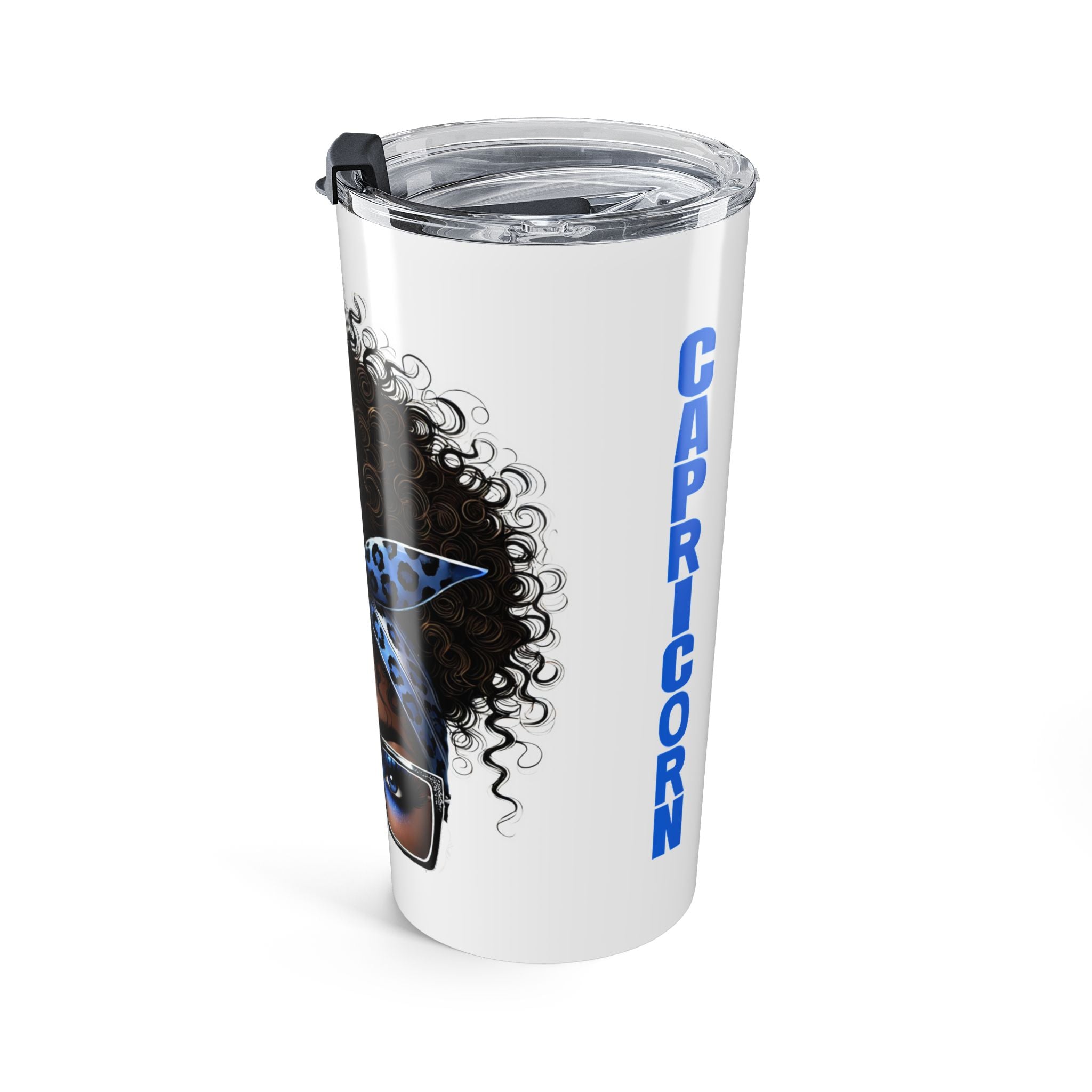 Capricorn Afro Girl 20oz Tumbler – Zodiac Coffee Travel Cup