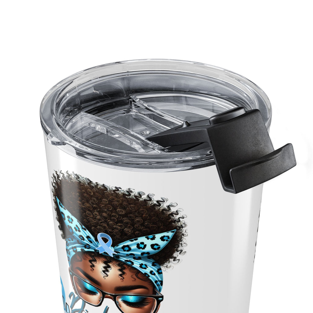 20oz Awareness Tumbler — Blue Ribbon Mom/Warrior Design