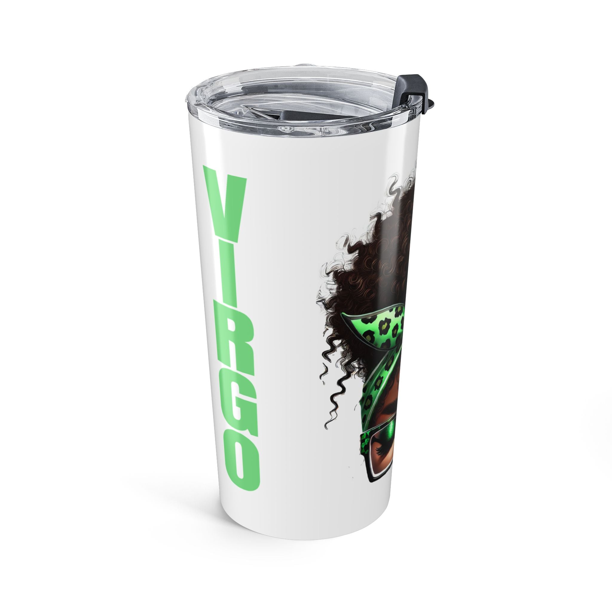 Virgo Afro Girl 20oz Tumbler – Zodiac Coffee Travel Mug
