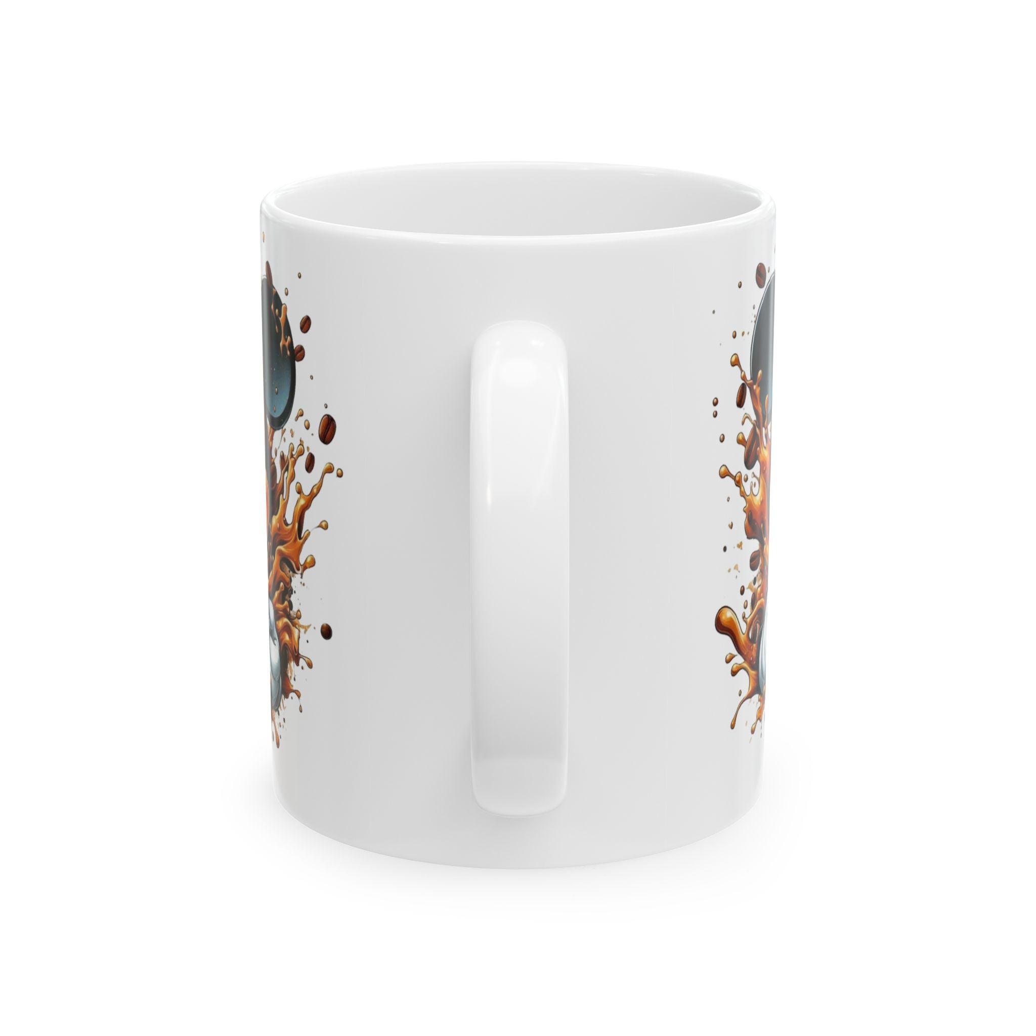 Coffee Splash Cartoon Mouse Ceramic Mug (11oz, 15oz)
