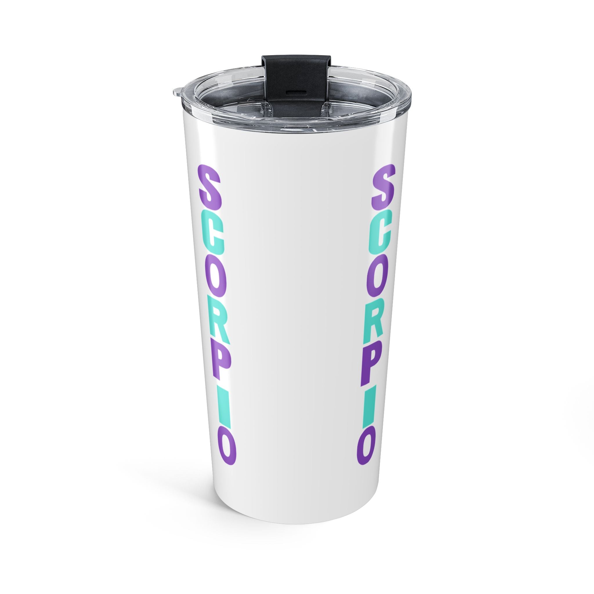 Scorpio 20oz Stainless Steel Tumbler – Zodiac Coffee Cup with Curly Hair Girl Design