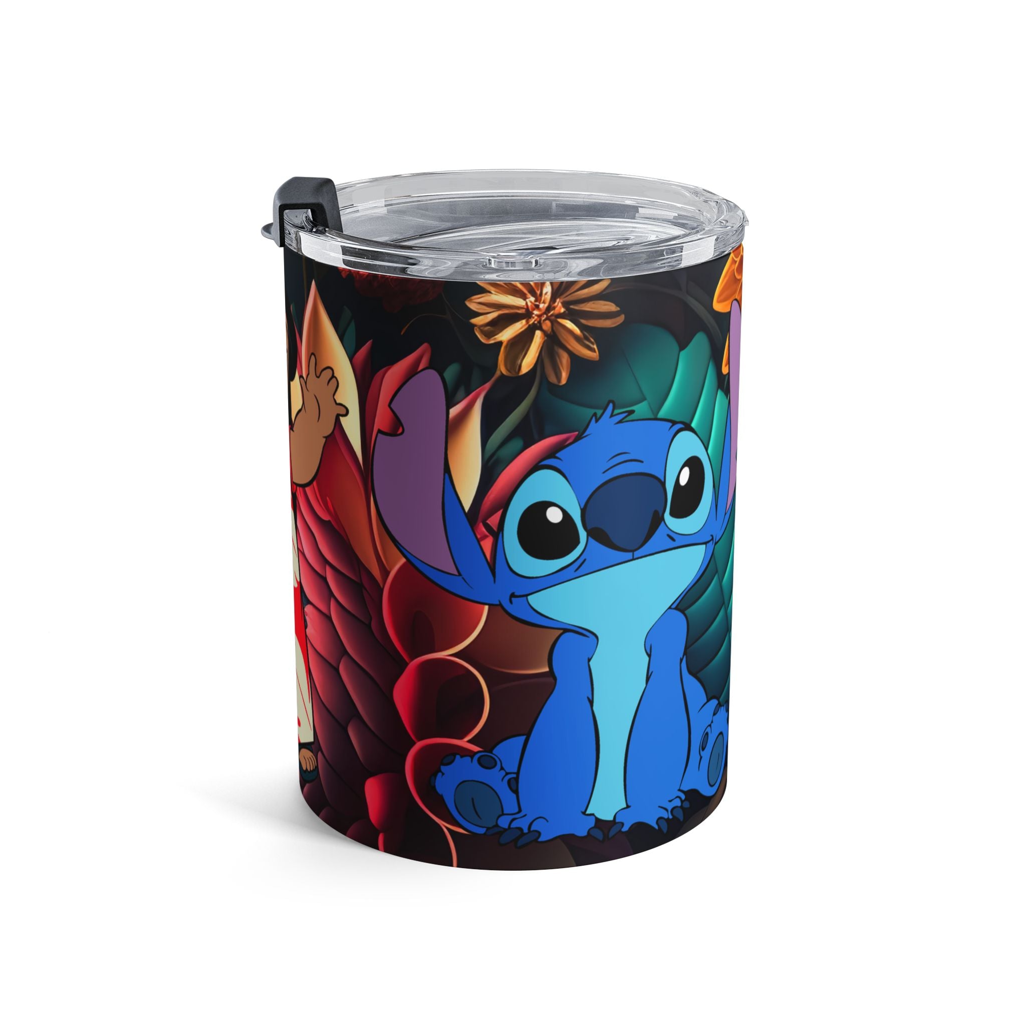 10oz Character Tumbler — Cute Lilo & Stitch Hawaiian Travel Cup