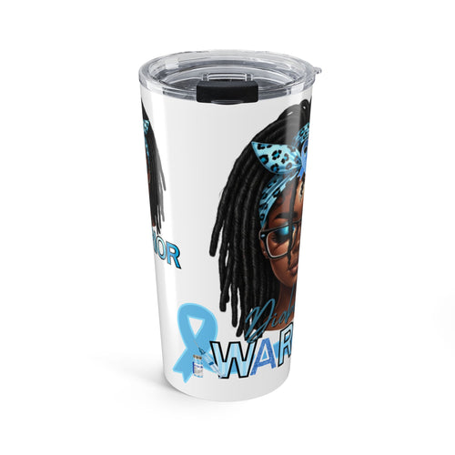 20oz Diabetes Awareness Tumbler — Blue Ribbon ‘Diabetes Warrior’ Travel Cup