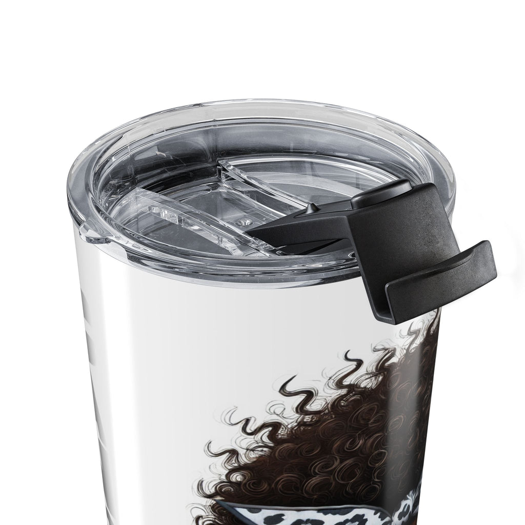 Cancer Zodiac 20oz Tumbler — Curly Afro Woman Design